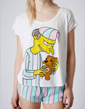 Simpsons Mr. Burns Pajama Set Womens