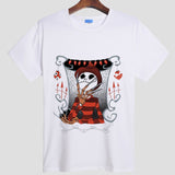 Nightmare on Elm Street Freddy Krueger Nightmare before Christmas Horror T shirt