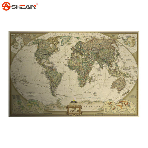 World Map Antique Wall Poster