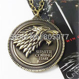 Game of Thrones necklace House Stark Winter Is Coming pendant