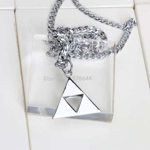 Legend of Zelda Triforce Silver Chain Necklace Pendant