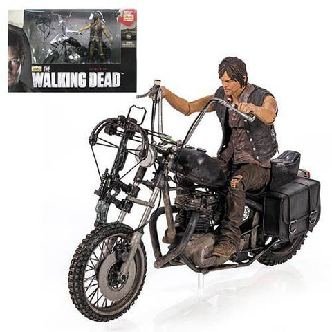 Walking Dead Daryl Dixon With Motorcycle Action Figure 7"