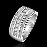 Sterling Silver 3 Rows Ring Brand New