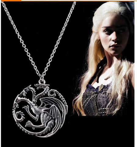 Game of Thrones necklace Targaryen Dragon Badge Necklace pendant