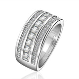 Sterling Silver 3 Rows Ring Brand New
