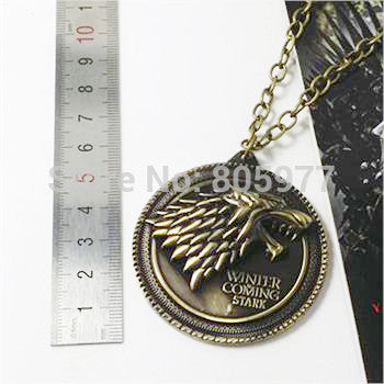 Game of Thrones necklace House Stark Winter Is Coming pendant