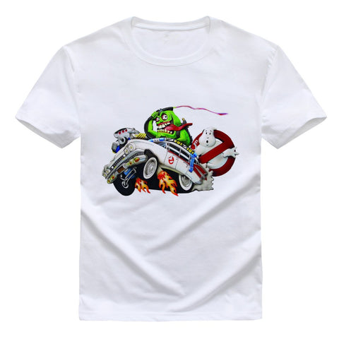 Ghostbusters Cool Slimer Driving Ghostbuster Car T-Shirt