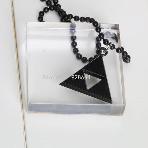 Legend of Zelda Triforce Black Chain Necklace Pendant