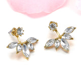 Gold, Silver, Rose Gold Crystal Stud Jewelry Earrings