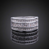 Sterling Silver 3 Rows Ring Brand New