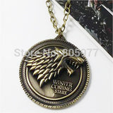 Game of Thrones necklace House Stark Winter Is Coming pendant