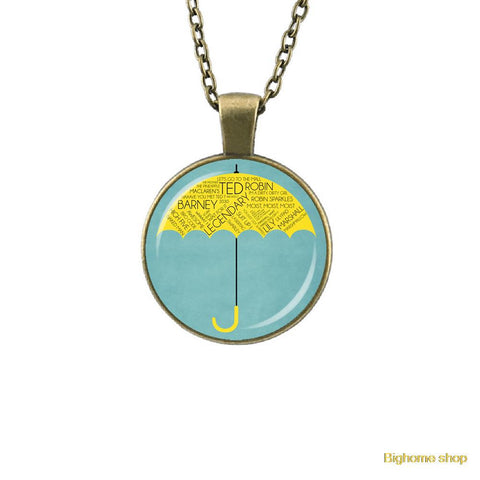 How I Met Your Mother Yellow Umbrella Necklace Pendant