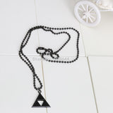 Legend of Zelda Triforce Black Chain Necklace Pendant