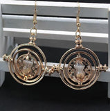 Harry Potter Time Turner Hourglass Vintage Pendant Hermione Granger Necklace 18K Gold Plated