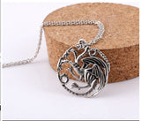 Game of Thrones necklace Targaryen Dragon Badge Necklace pendant