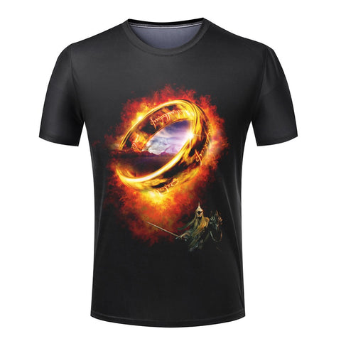 Lord of the Rings Fire of Mordor Ring T Shirt