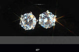 Rhinestone Crystal Silver Stud Earrings