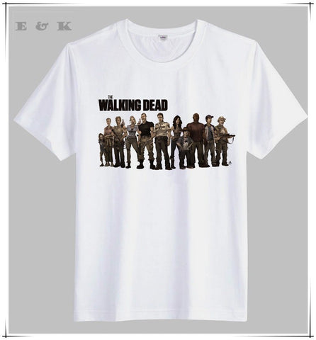 The Walking Dead Rick Daryl Michone Carol Glen Cartoon Cast T Shirt