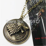 Game of Thrones necklace House Stark Winter Is Coming pendant