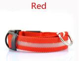 LED Dog Collar Nylon Night Safety LED Flashing Glow LED