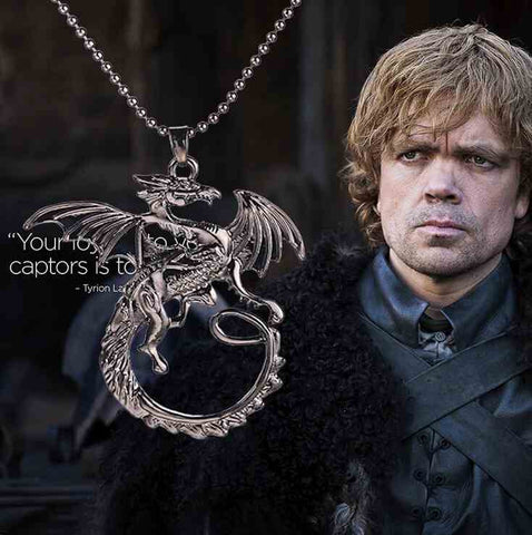 Game Of Thrones Targaryen Dragon Badge Necklace