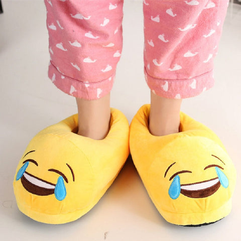 Laughing Funny Emoji Men's Slippers