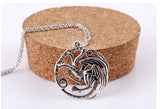 Game of Thrones necklace Targaryen Dragon Badge Necklace pendant