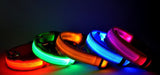 LED Dog Collar Nylon Night Safety LED Flashing Glow LED