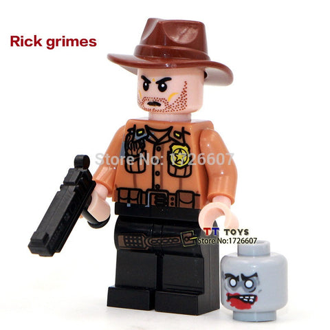 The Walking Dead Rick Grimes Lego Mini Figure