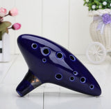 Legend of Zelda Ocarina of Time Blue 12 Holes Ceramic Alto C