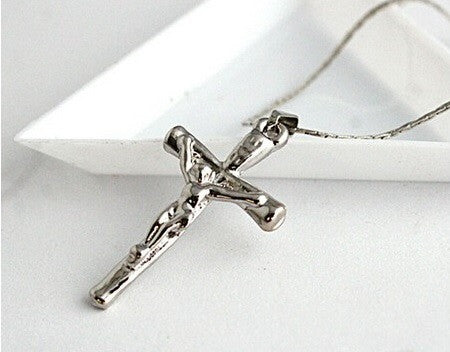 Silver Cross Pendant Necklace